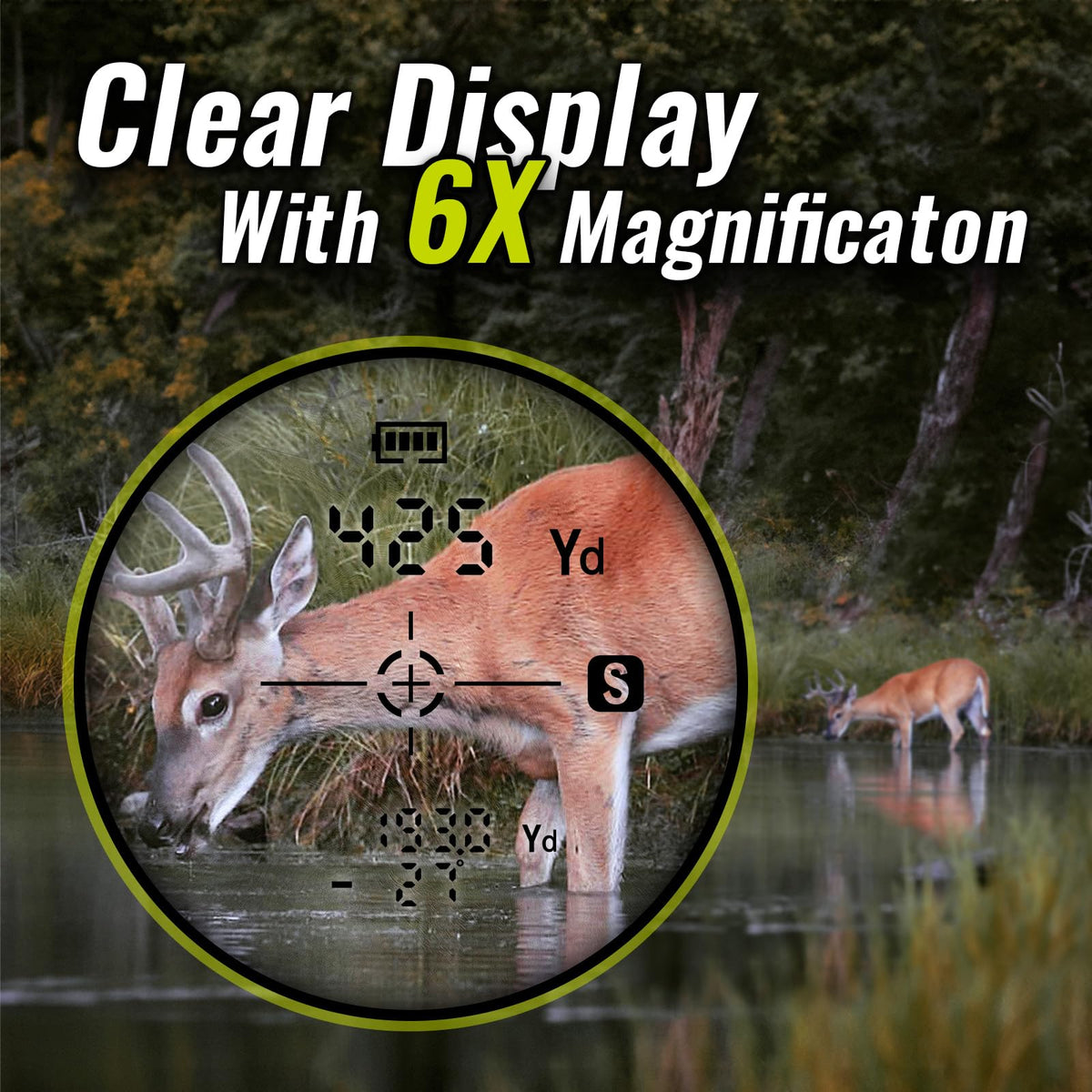 TIDEWE Hunting Rangefinder, Rechargeable Camo Laser Range Finder 700/1000Y