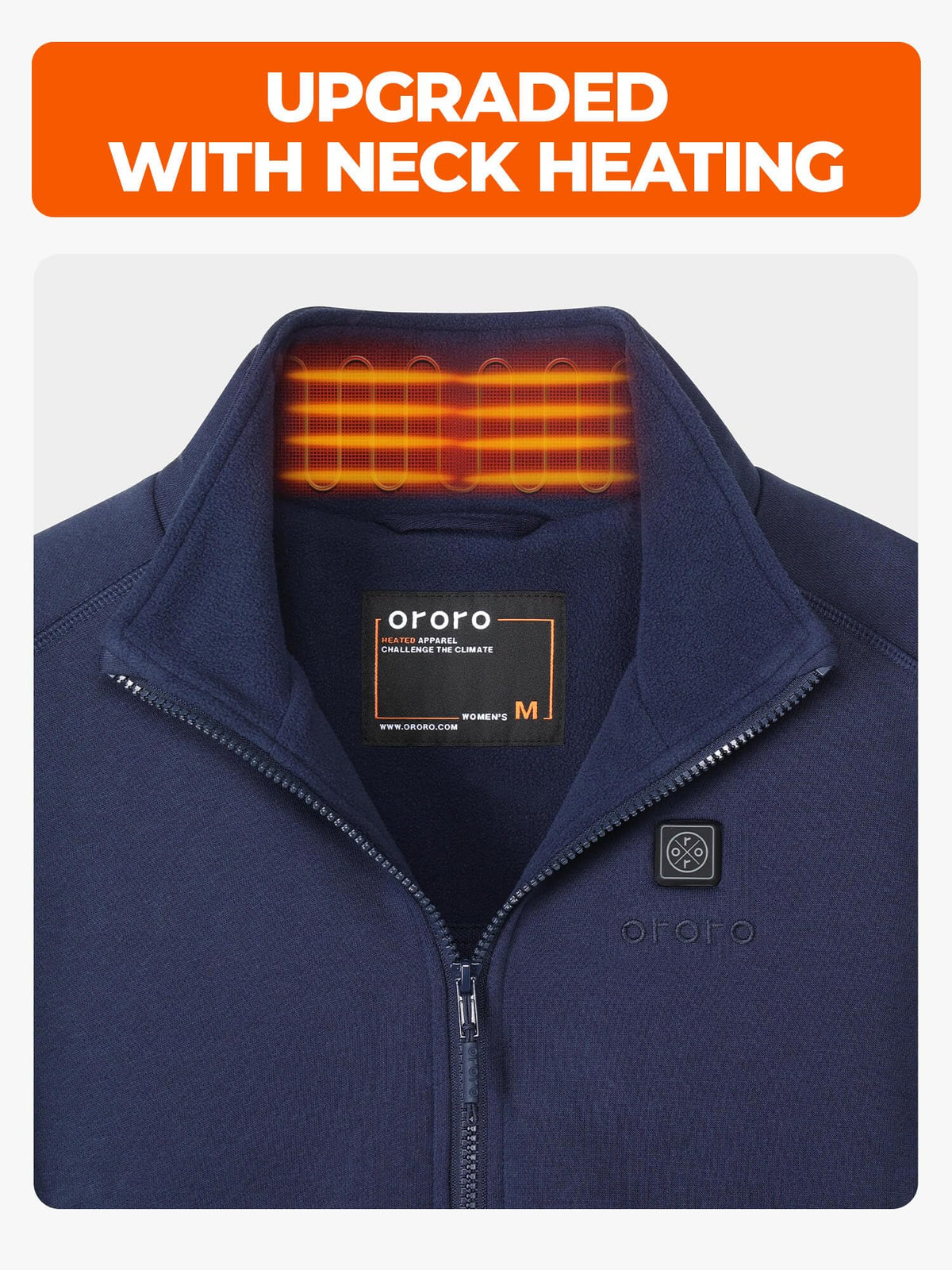 ORORO Women’s Heated Fleece Jacket, Lightweight 4-Zone Heating Layer