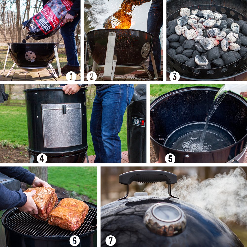 Weber® Smokey Mountain Cooker Smoker, 14" Charcoal Smoker