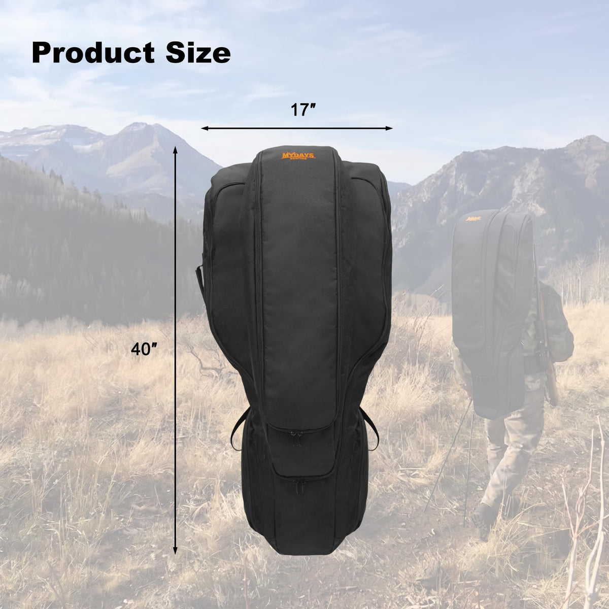 MYDAYS Soft Crossbow Case, Narrow-limb Crossbows Backpack, Soft Shell Padded Archery Gear Bag, Water Resistant Narrow Archery Bow Carrier Bag for Outdoor Hunting Shooting
