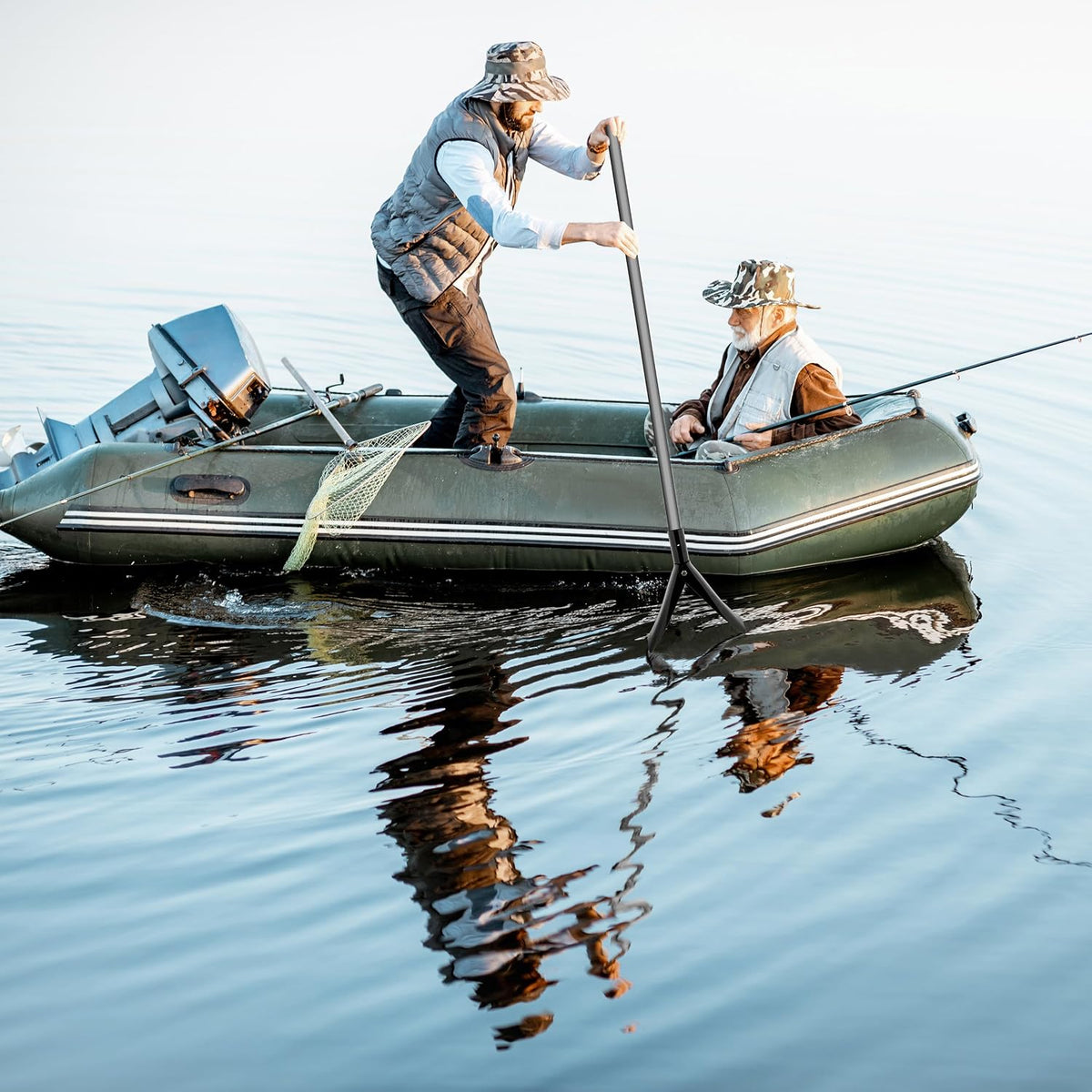 Redneck Convent Marsh Push Pole Foot Attachment – 10.5in Boat Pole Metal Marsh Foot Hunting and Fishing Push Pole Attachment