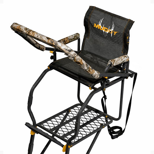 Muddy Outdoor Hunting Climbing Ladder, Tree Stand with Flex-Tek Seat and Steel Frame