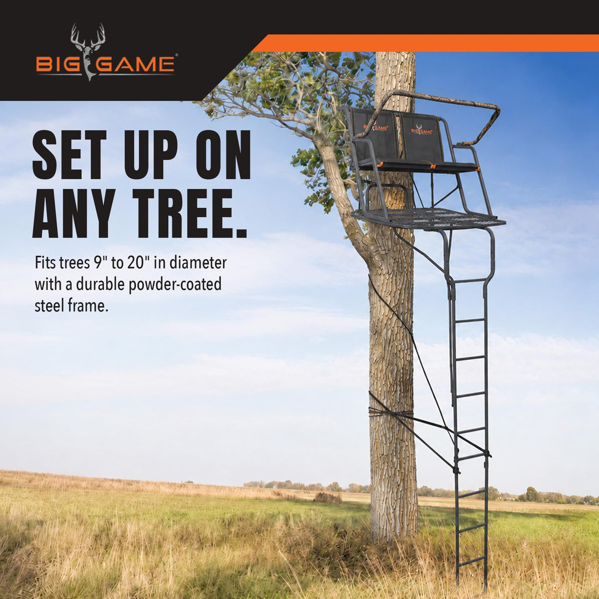 BIG GAME Ladder Tree/Tripod Stand for Hunting Deer