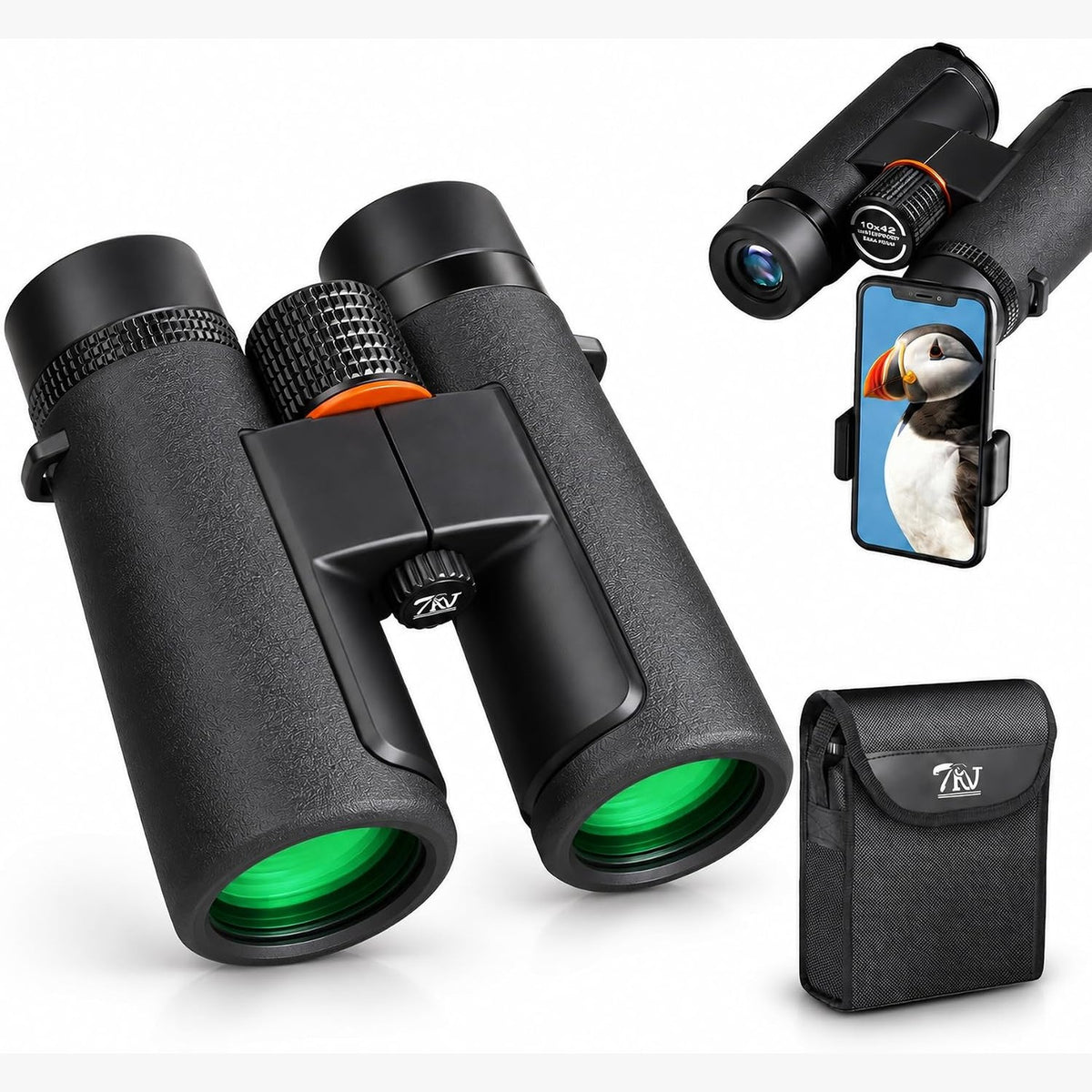 TRV 10X42 Birdwatching Binoculars for Adults High Powered Waterproof