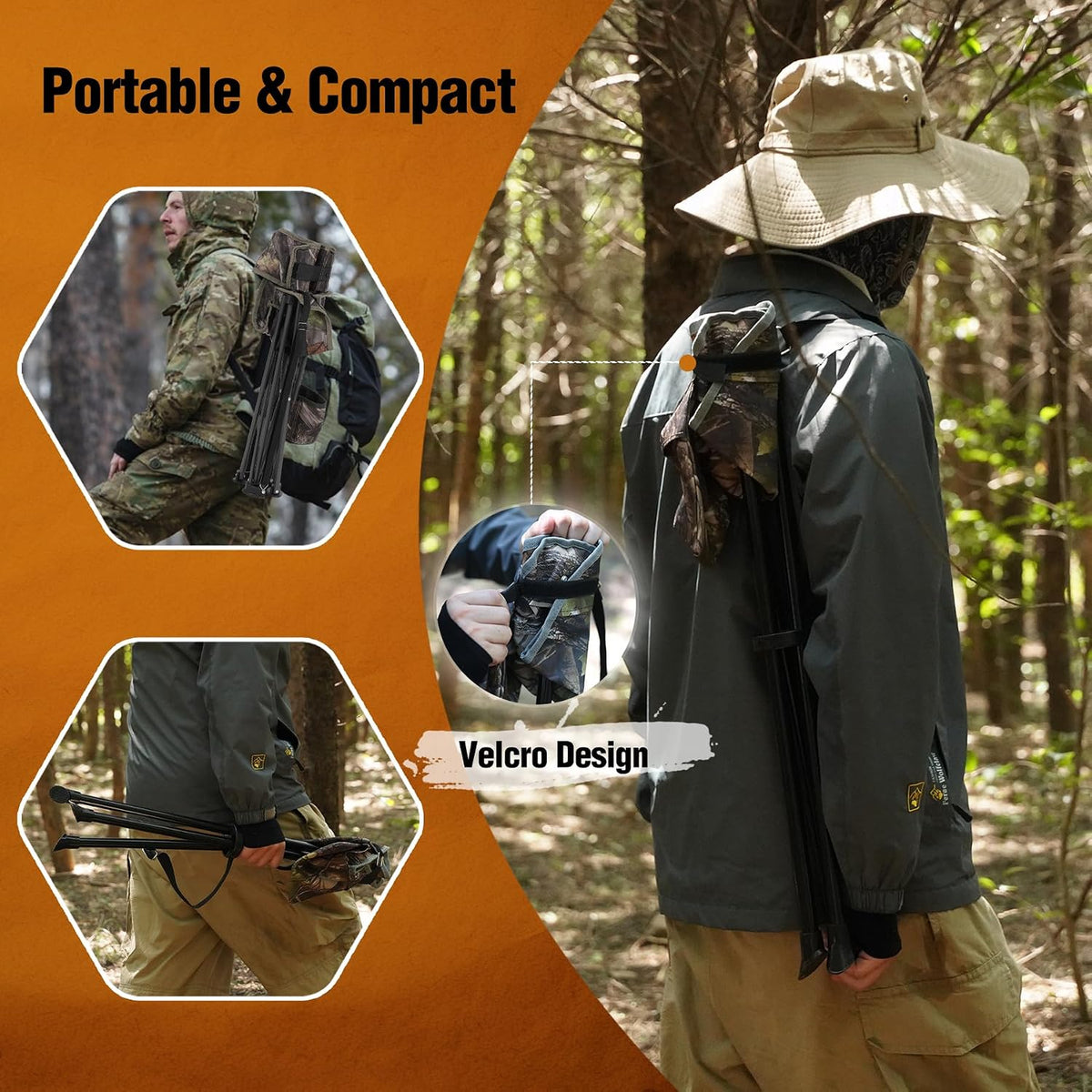 REDCAMP 2 Pack Tripod Hunting Chairs for Blinds