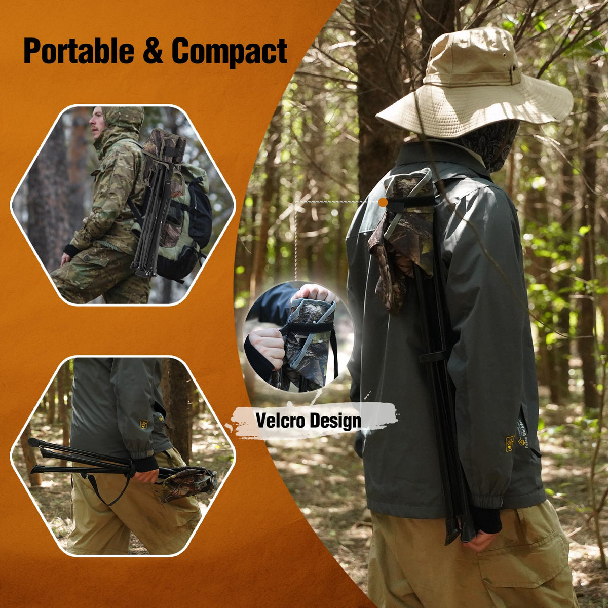 REDCAMP 2 Pack Tripod Hunting Chairs for Blinds