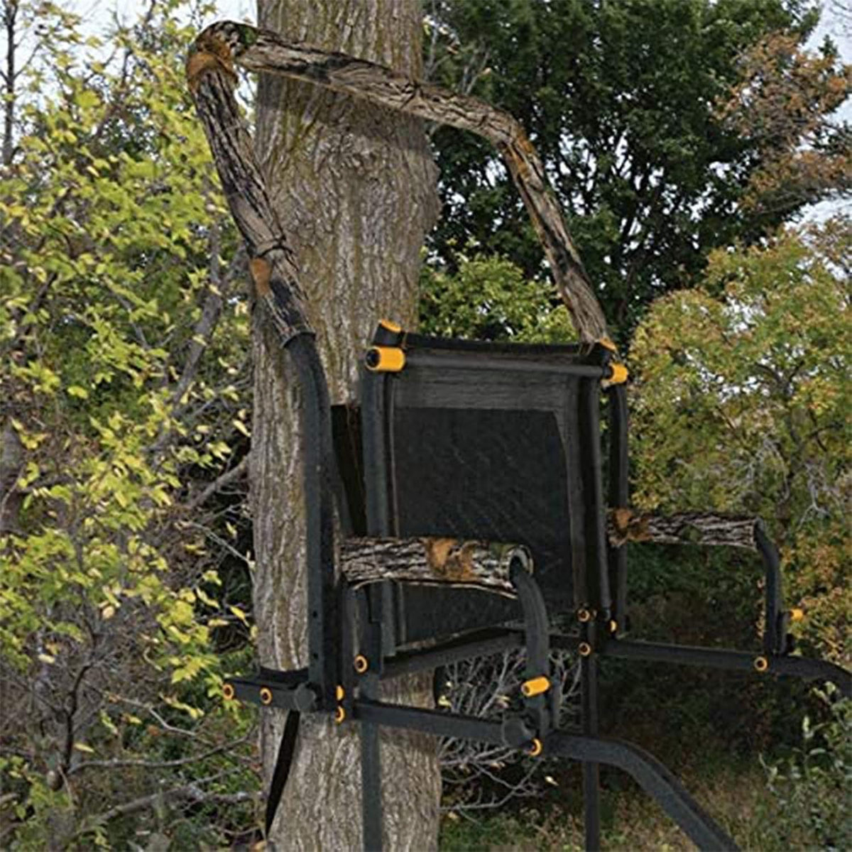 Muddy Outdoor Hunting Climbing Ladder, Tree Stand with Flex-Tek Seat and Steel Frame