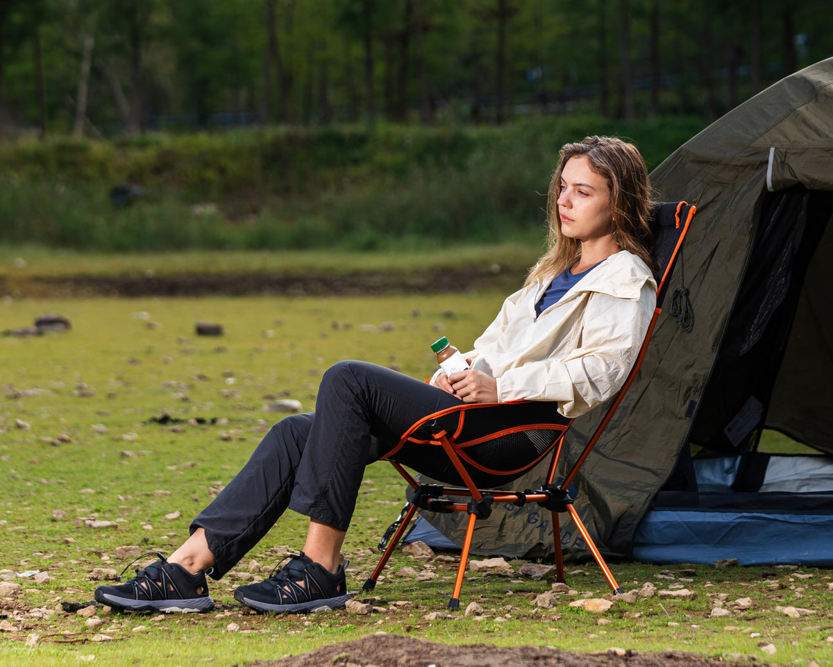 MARCHWAY Lightweight High Back Folding Camping Chair with Head Support