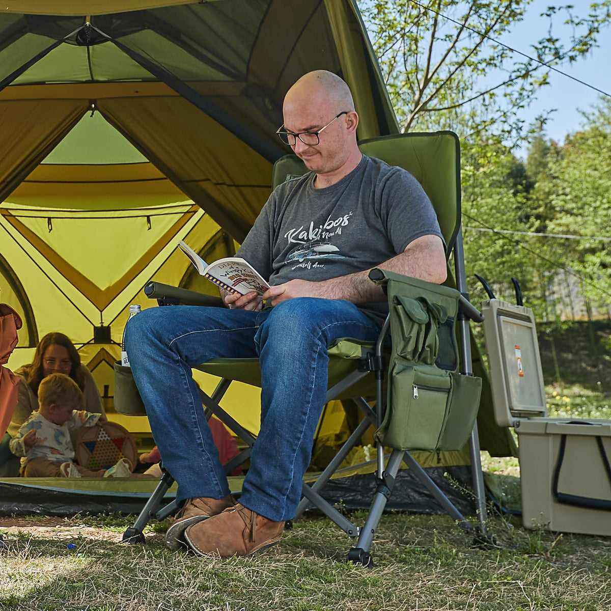 TIMBER RIDGE Oversized Folding Camping Chair High Back 500lbs