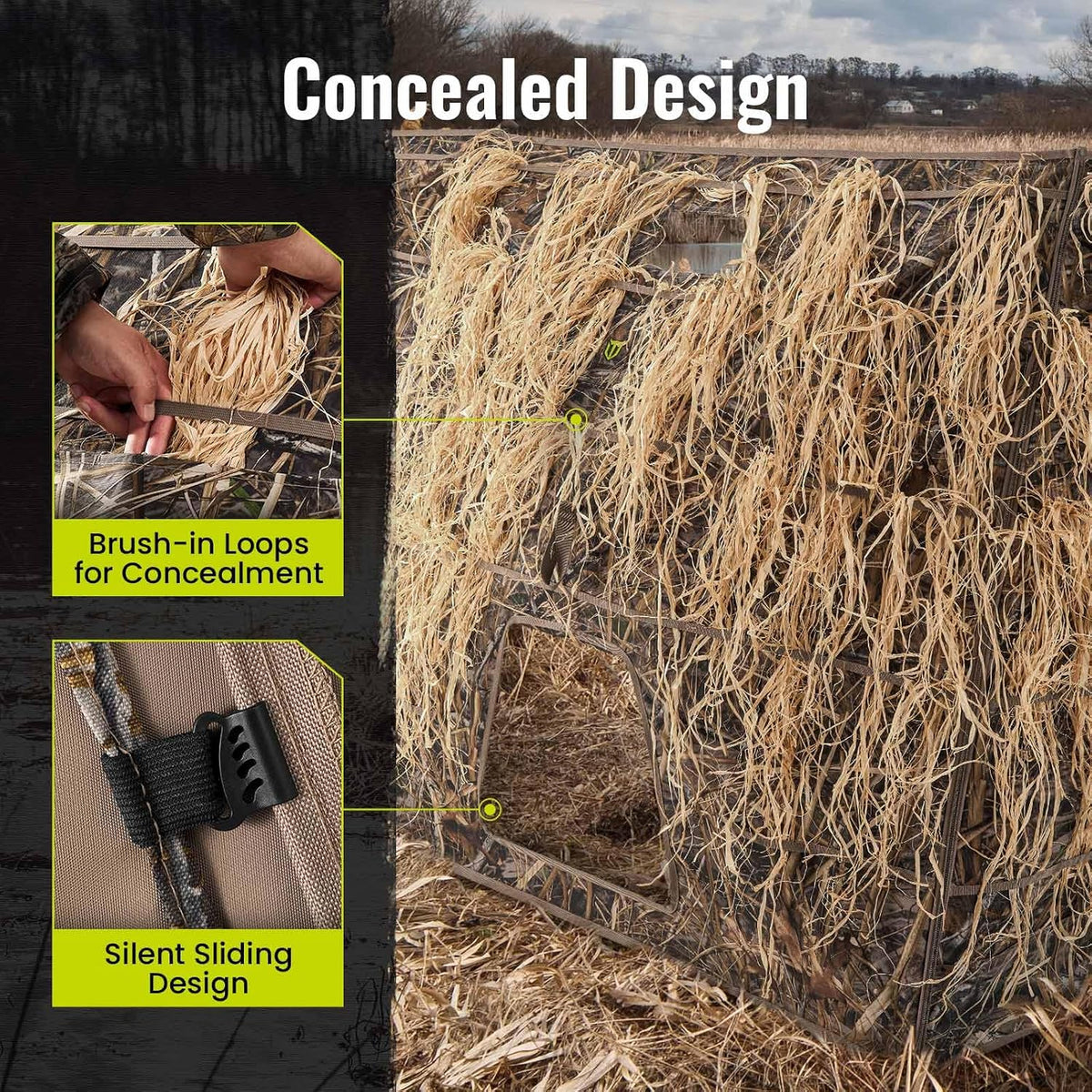 TIDEWE Duck Hunting Blind, Portable Duck Panel Blind, Next Evos Camo
