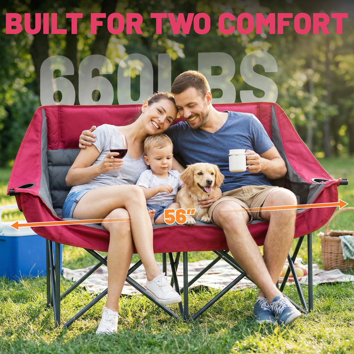 Youtanic Oversized Camping Chair, Portable Folding Camping Chairs