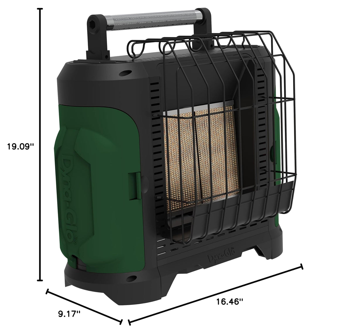Dyna-Glo 10K BTU Grab N Go Portable Propane Heater - Green