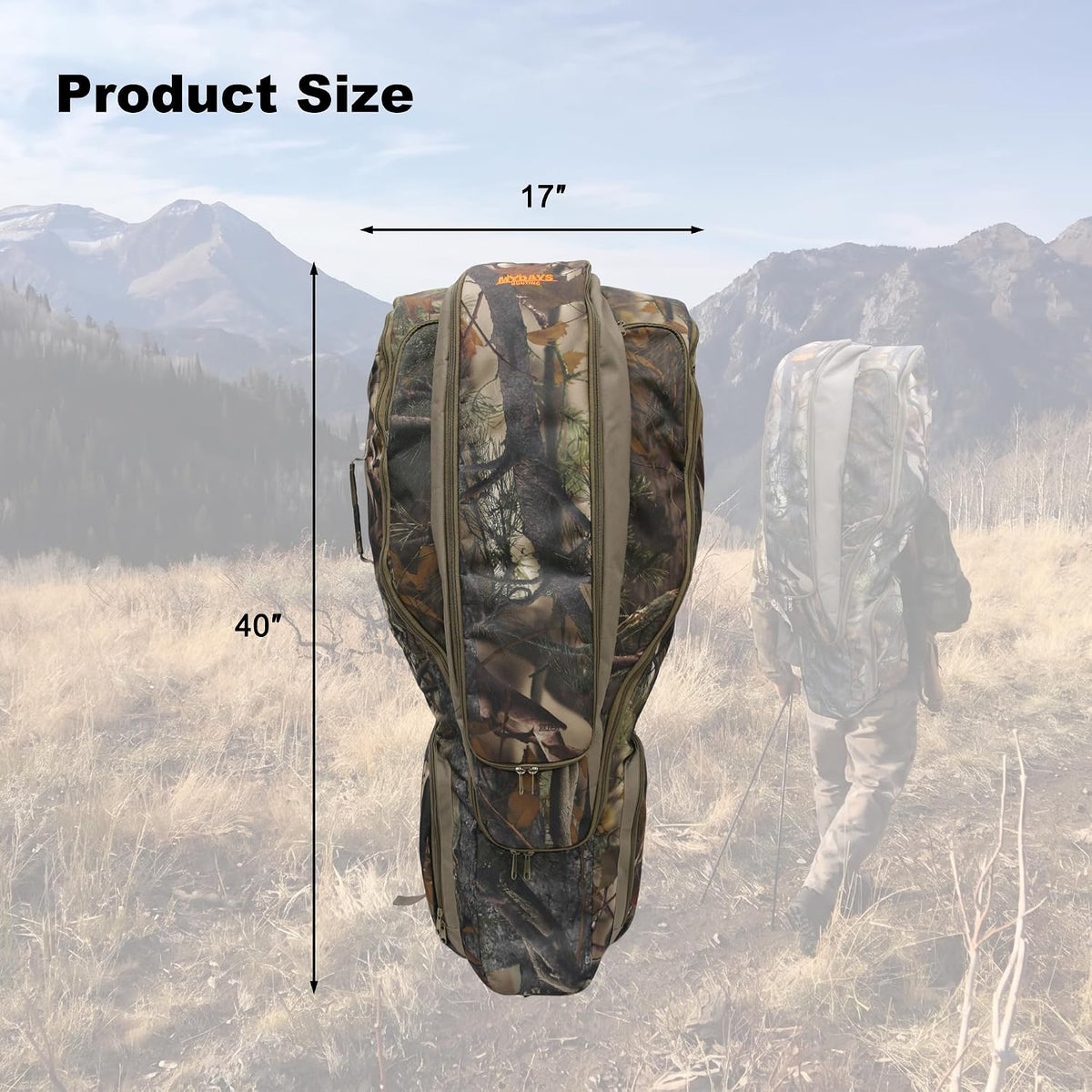 MYDAYS Soft Crossbow Case, Narrow-limb Crossbows Backpack, Soft Shell Padded Archery Gear Bag, Water Resistant Narrow Archery Bow Carrier Bag for Outdoor Hunting Shooting