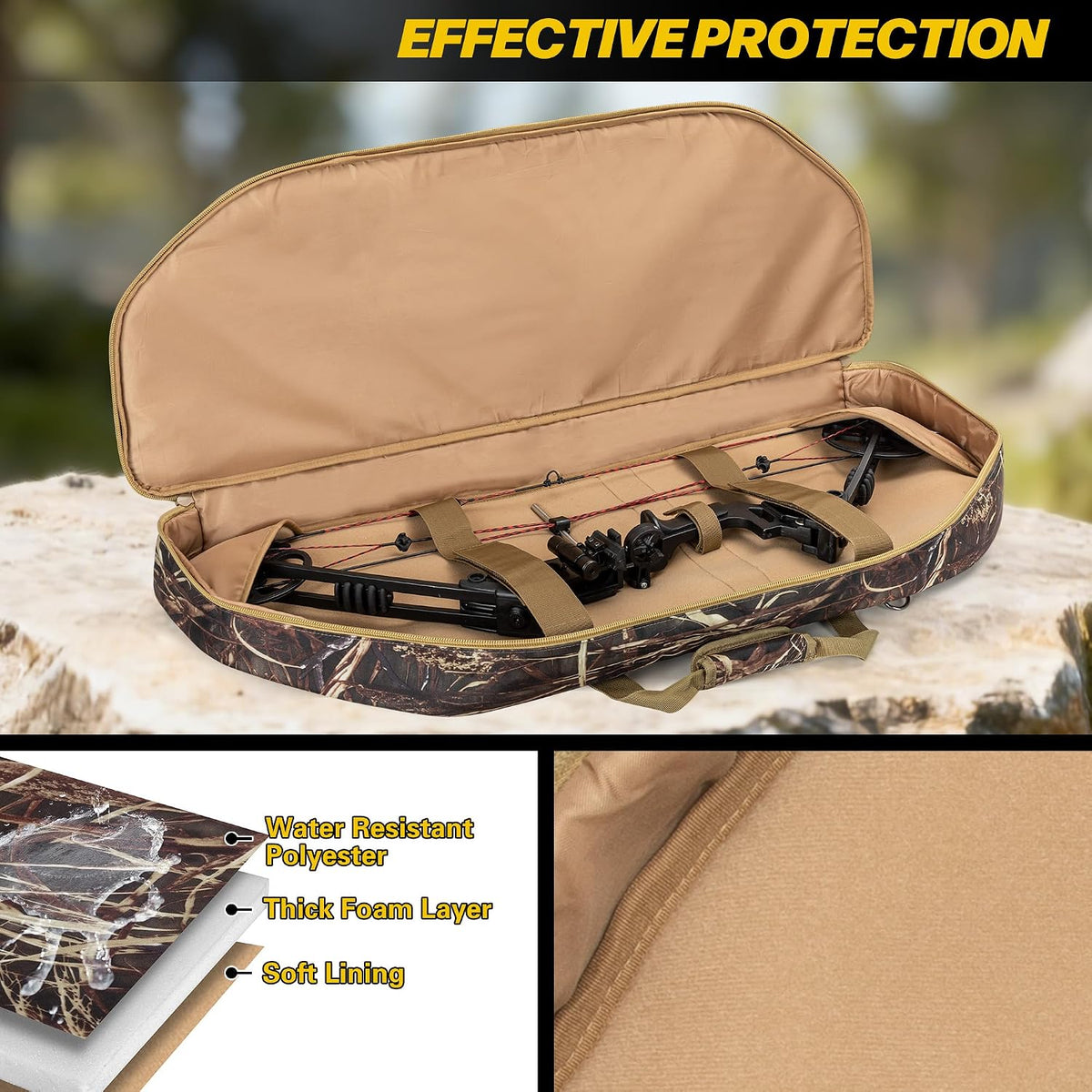 Soft Bow Case, Compound Bow Bag with Arrow Pocket