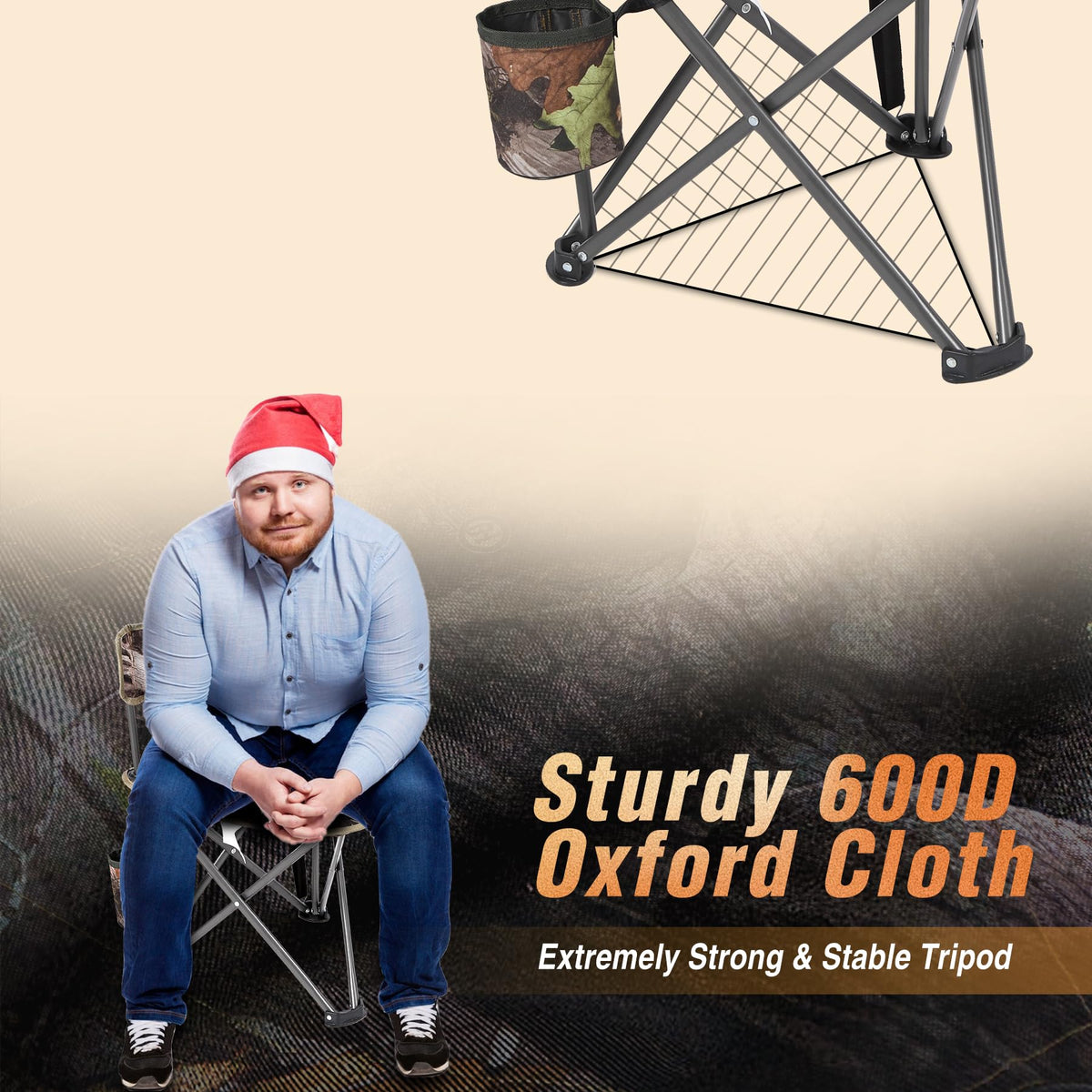 REDCAMP 2 Pack Tripod Hunting Chairs for Blinds