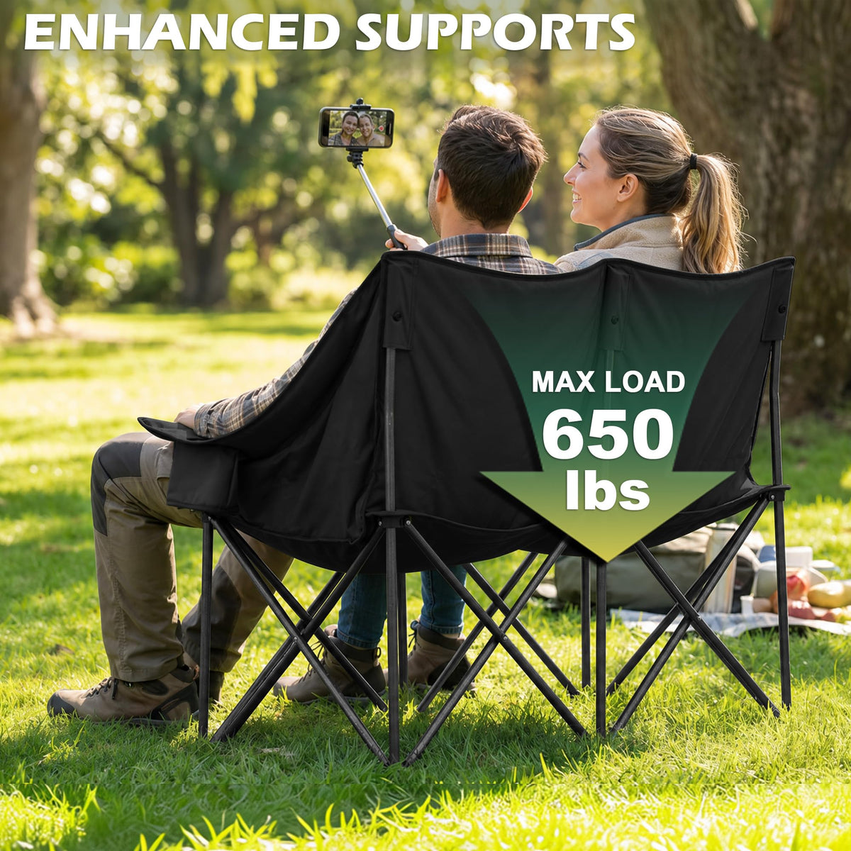 Youtanic Oversized Camping Chair, Portable Folding Camping Chairs