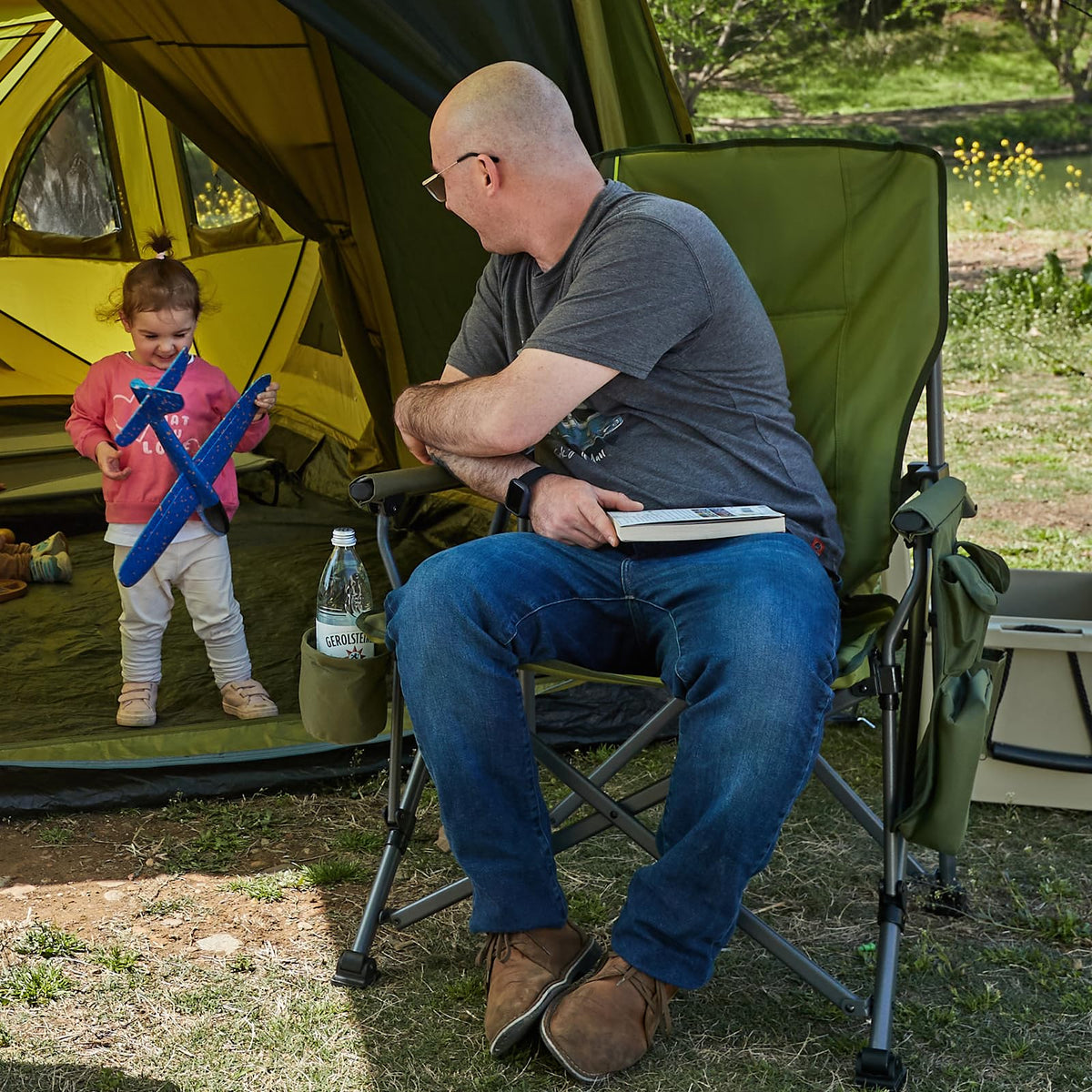 TIMBER RIDGE Oversized Folding Camping Chair High Back 500lbs