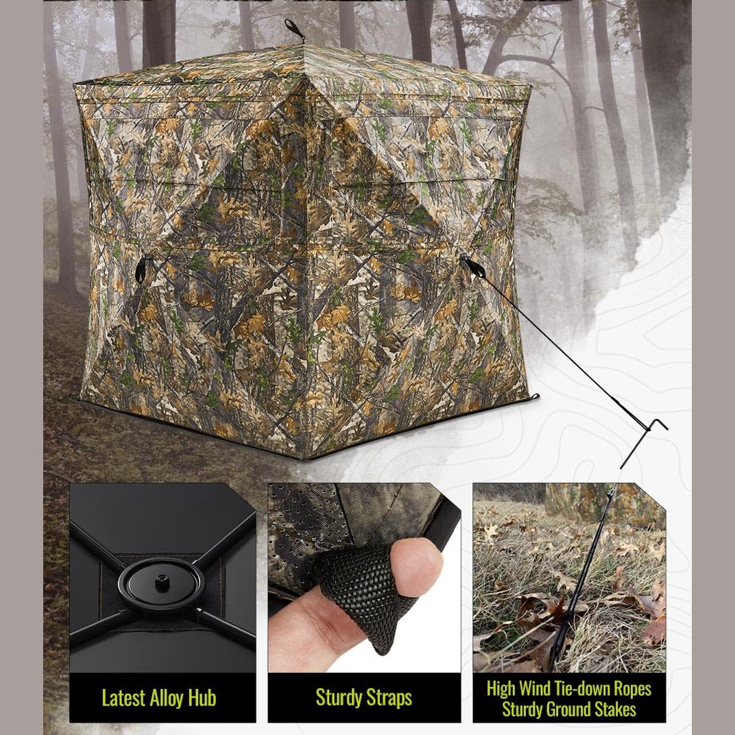 TIDEWE Hunting Blind, 270°/360° See Through Ground Blind