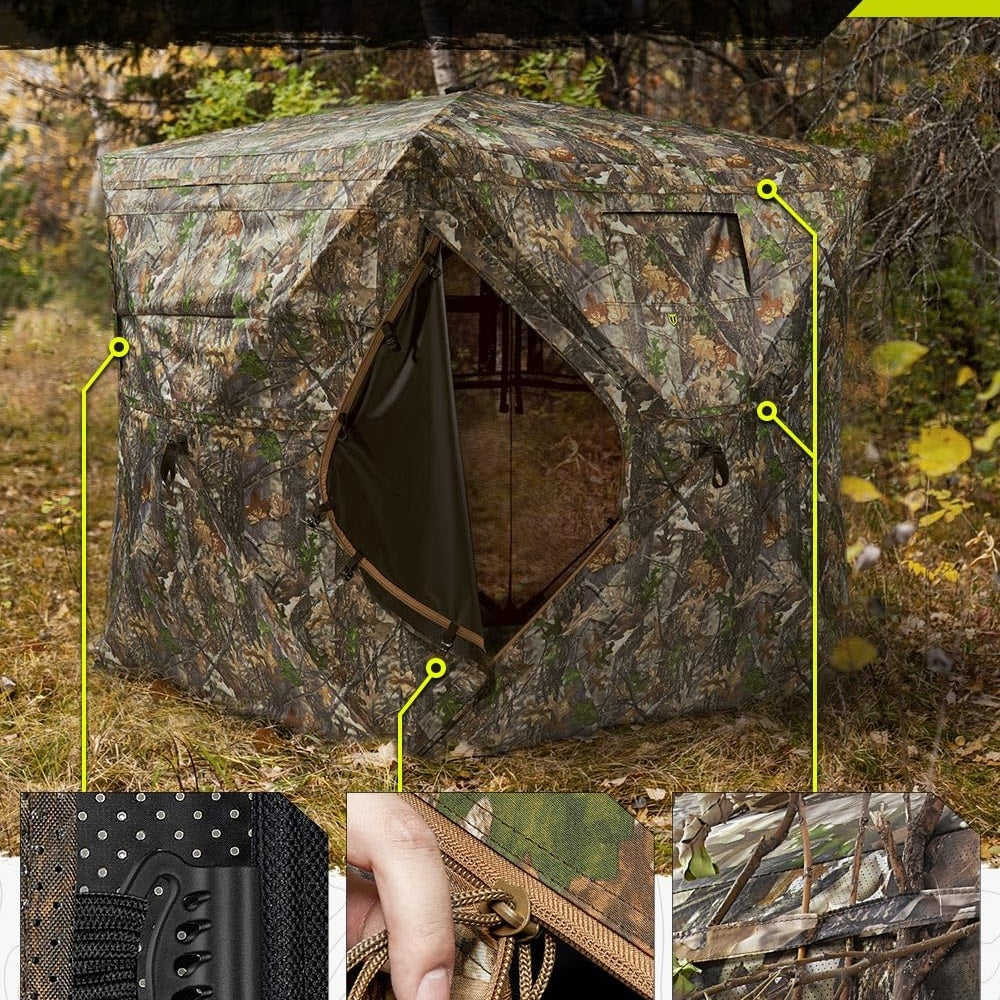 TIDEWE Hunting Blind, 270°/360° See Through Ground Blind