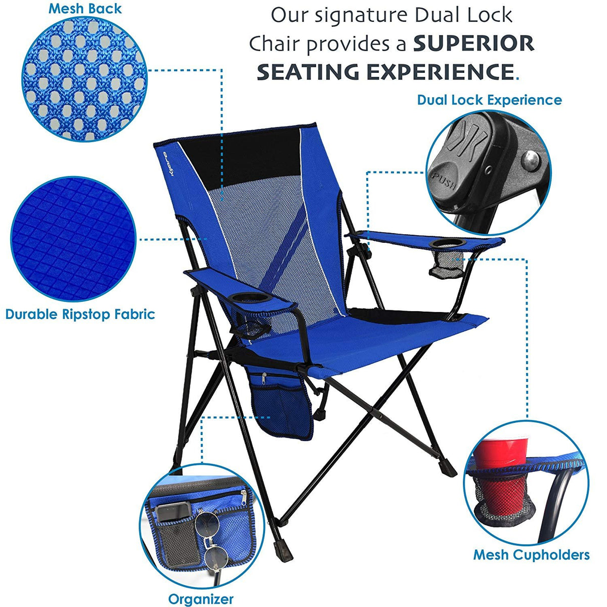 Kijaro Dual Lock Chair Color: Victoria Desert Orange