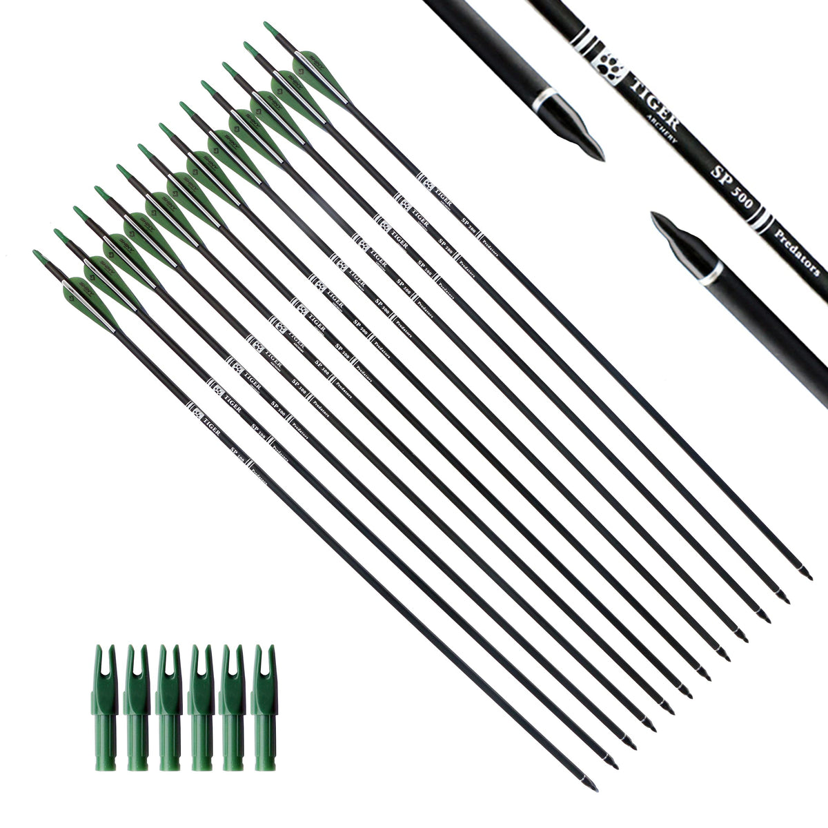 30" Carbon Arrows for Compound Recurve Bow Hunting Target