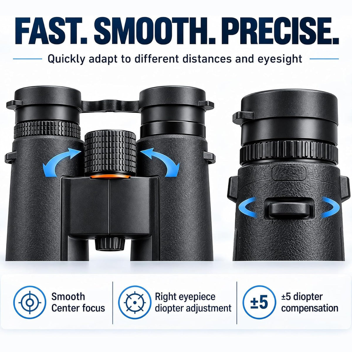 TRV 10X42 Birdwatching Binoculars for Adults High Powered Waterproof