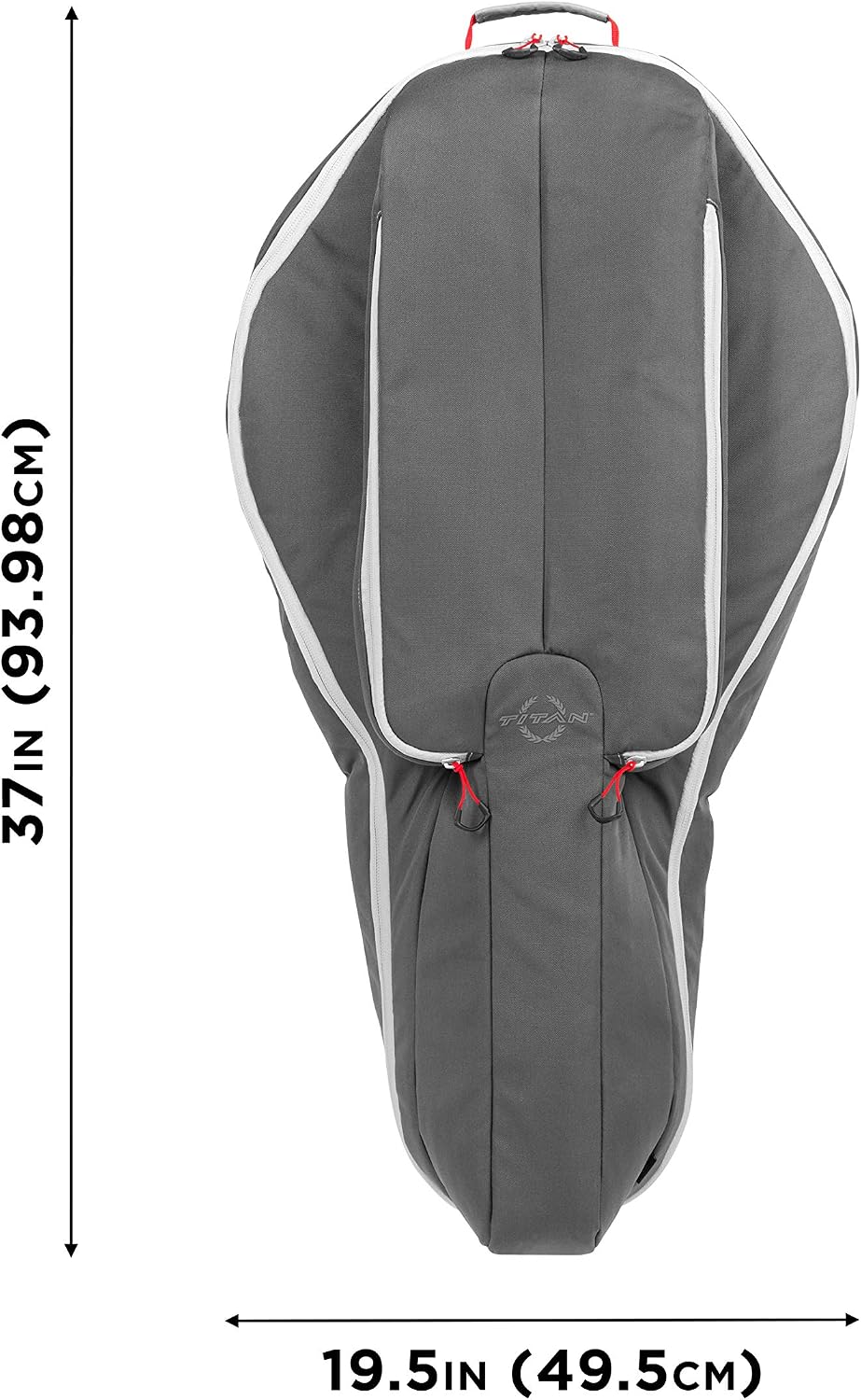 Allen Company Titan Krait Crossbow Case (37"x19.5") Fits Most Narrow Width Bows - Gray/Red - Padded Case - Carry Handle, Backpack Straps - 2 Oversized Pockets for Bolts, Quivers - Crossbow Accessories