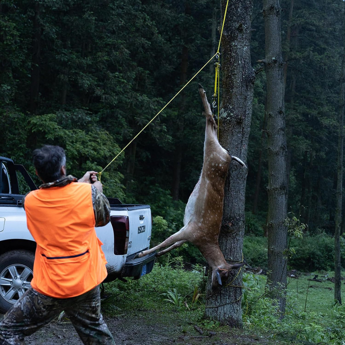 GearOZ Deer Hanger, Elk Hoist Pulley Lift System with Gambrel