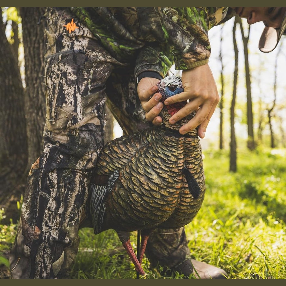 Avian-X HDR Jake Turkey Decoy | Rugged Durable Realistic Lifelike Quarter-Strut Body Standing Hunting Decoy with 2 Removable Heads, Mounting Stake & Carry Bag