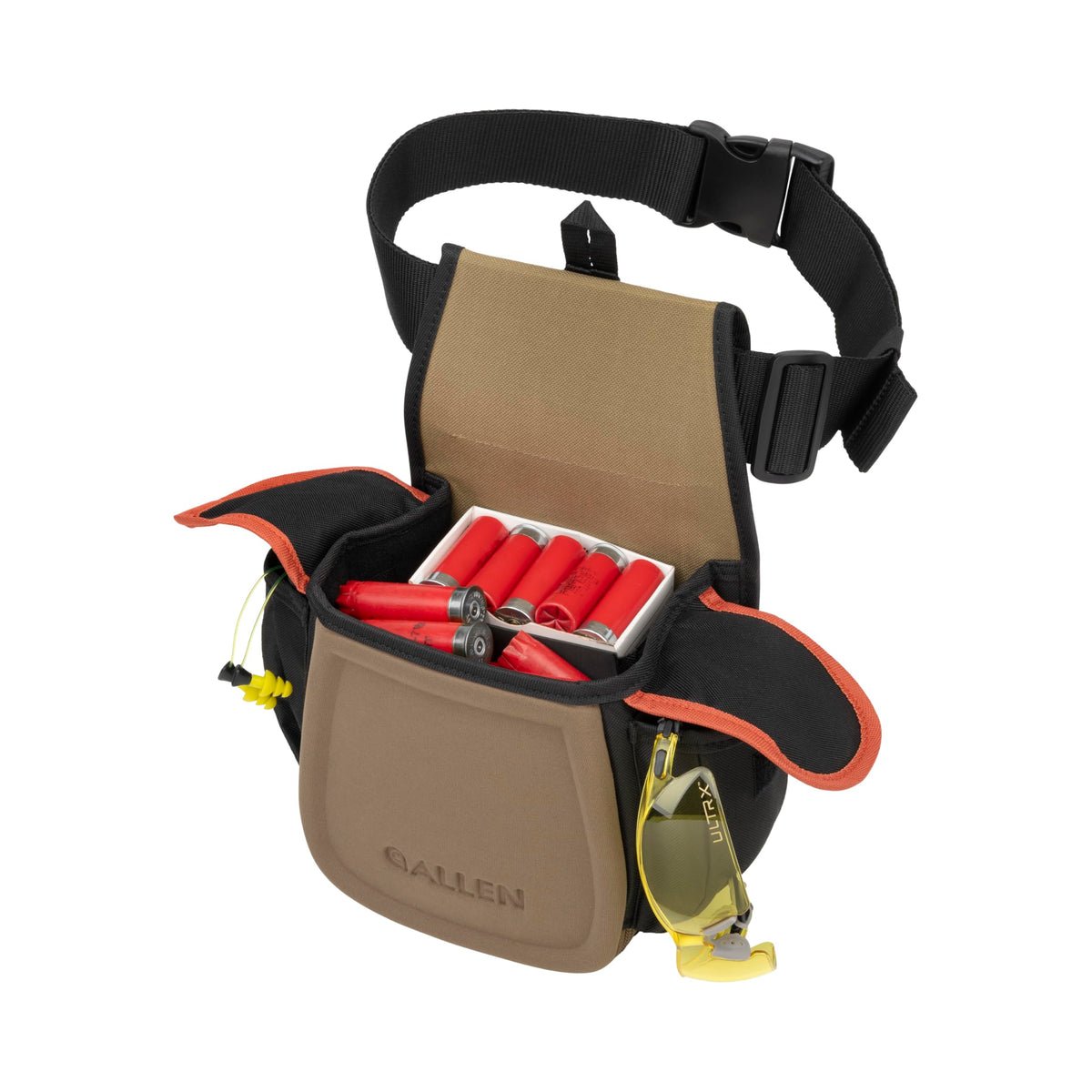 Allen Company Shotgun Shell Pouch - Clay, Trap and Skeet Shooting Accessories - Hunting and Gun Range Gear - Soft Canvas Design - Shotgun Shell Holder - Lightweight
