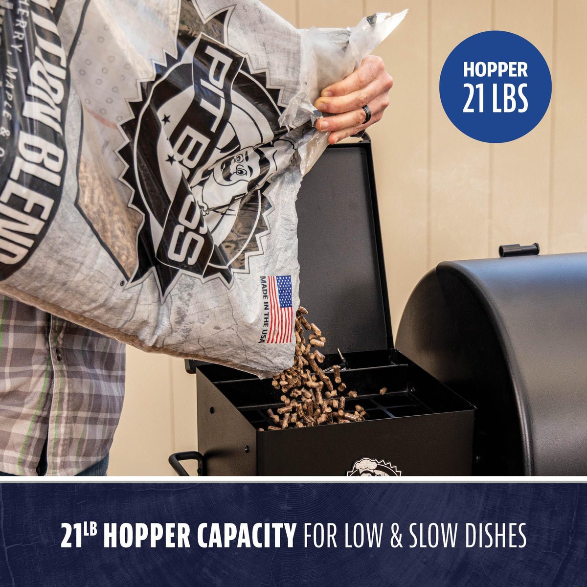 Pit Boss 500 FB2 Series Wood Pellet Grill & Smoker with Flame Broiler and LCD Digital Controller, 518-Sq. In. Cooking Space, 180°F to 500°F Temperature Range, Meat Probe, 5 lb. Pellet Hopper, Black