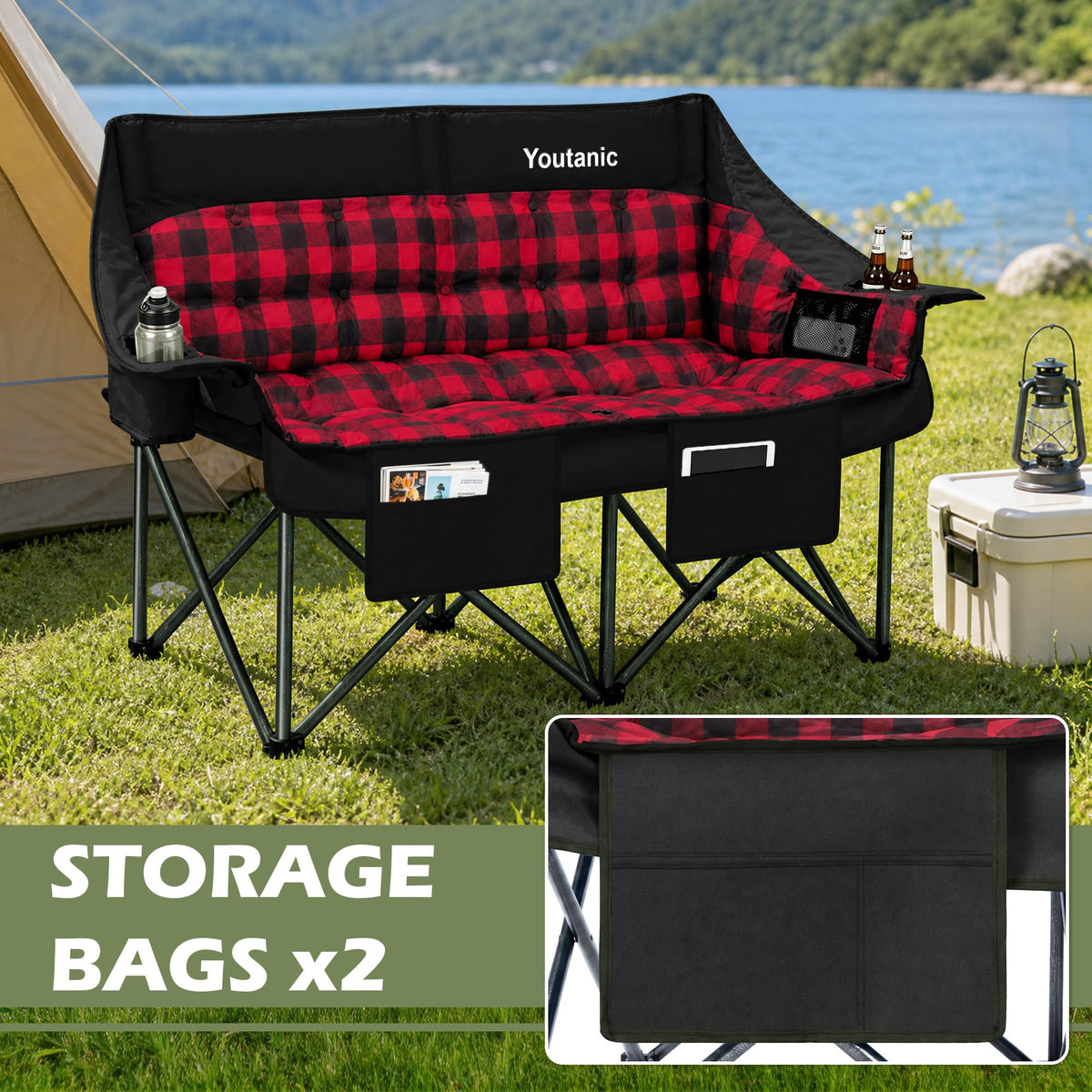Youtanic Oversized Camping Chair, Portable Folding Camping Chairs