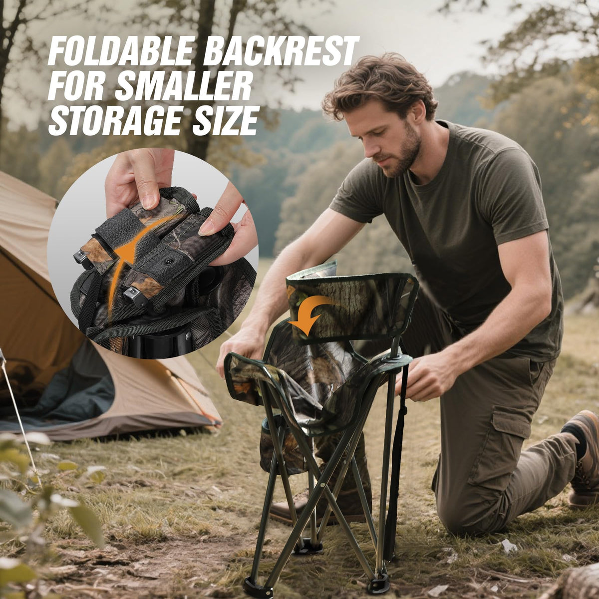REDCAMP 2 Pack Tripod Hunting Chairs for Blinds