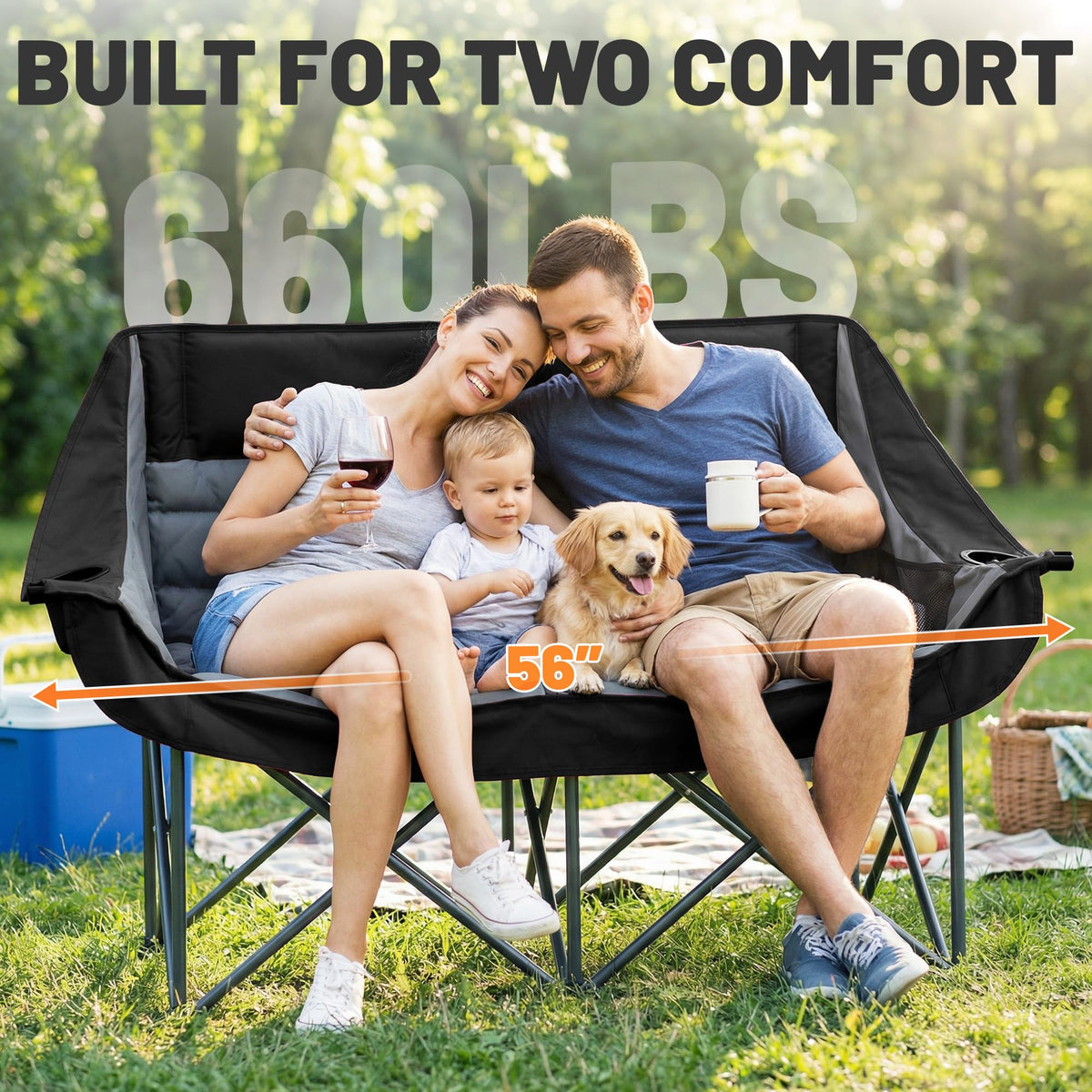 Youtanic Oversized Camping Chair, Portable Folding Camping Chairs