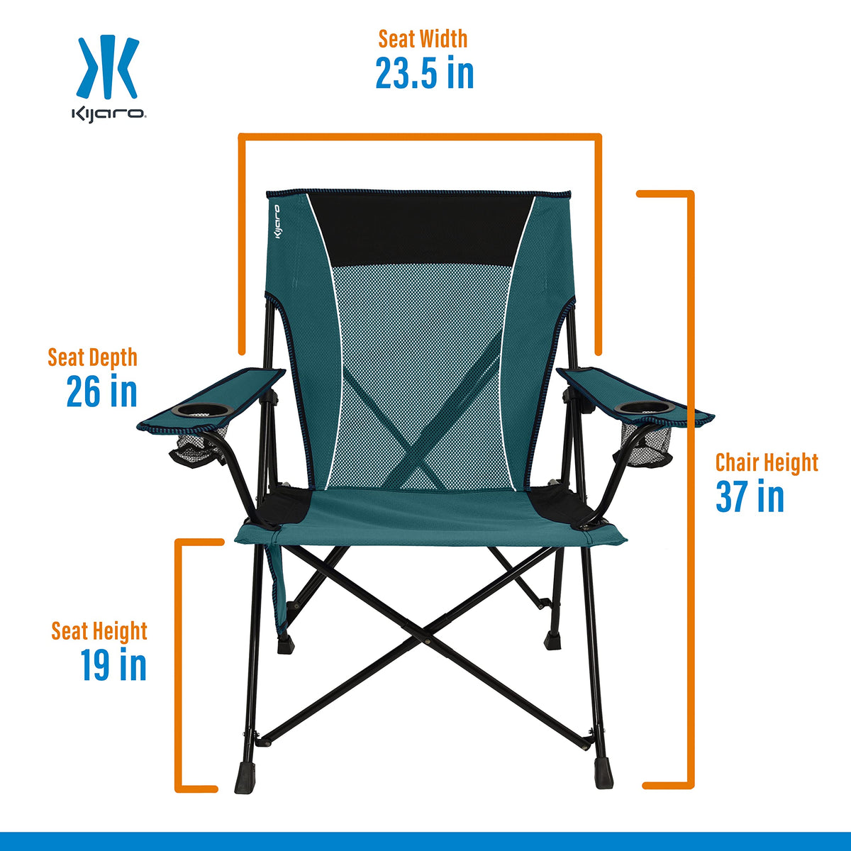 Kijaro Dual Lock Chair Color: Victoria Desert Orange