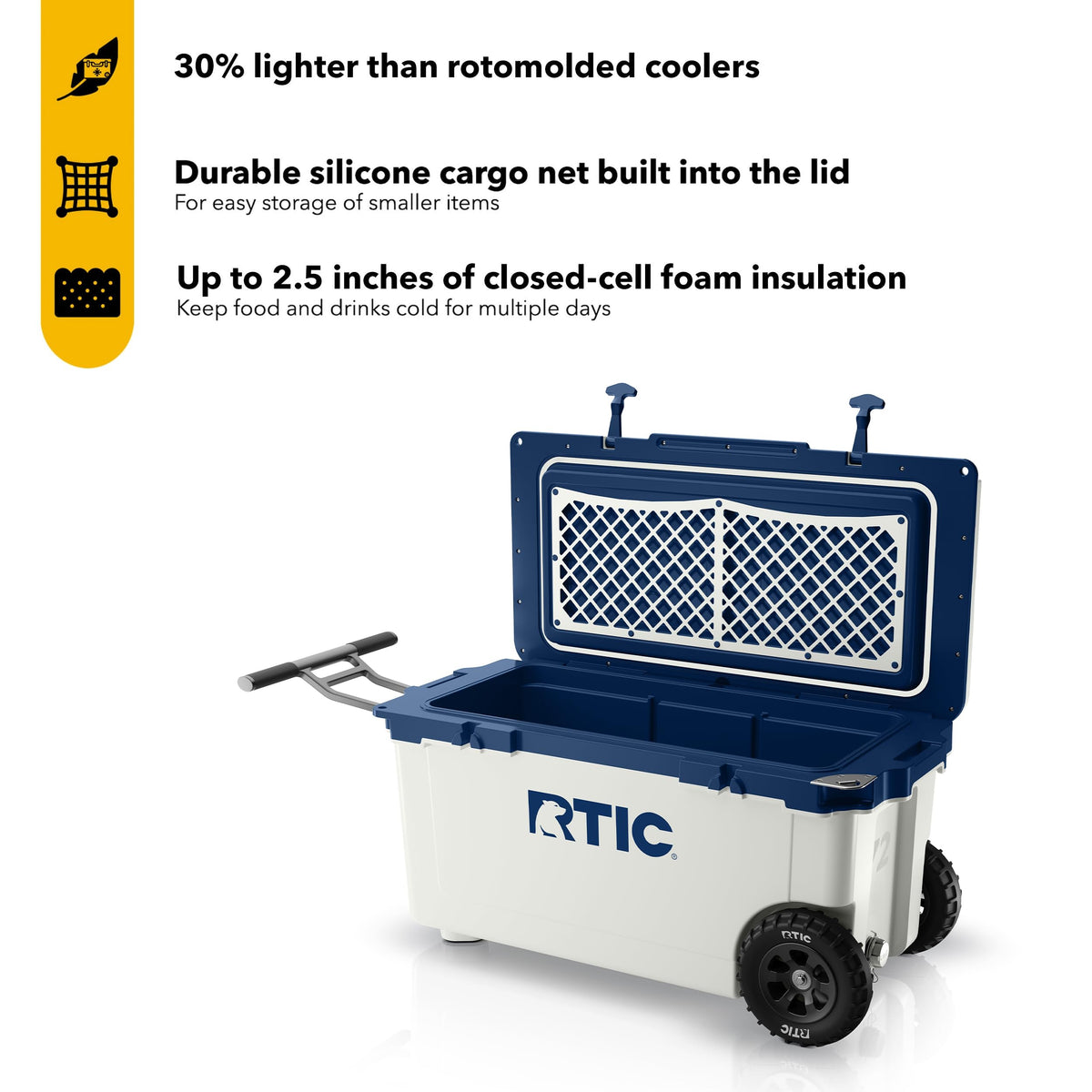 RTIC 72 QT Ultra-Light Wheeled Hard Cooler