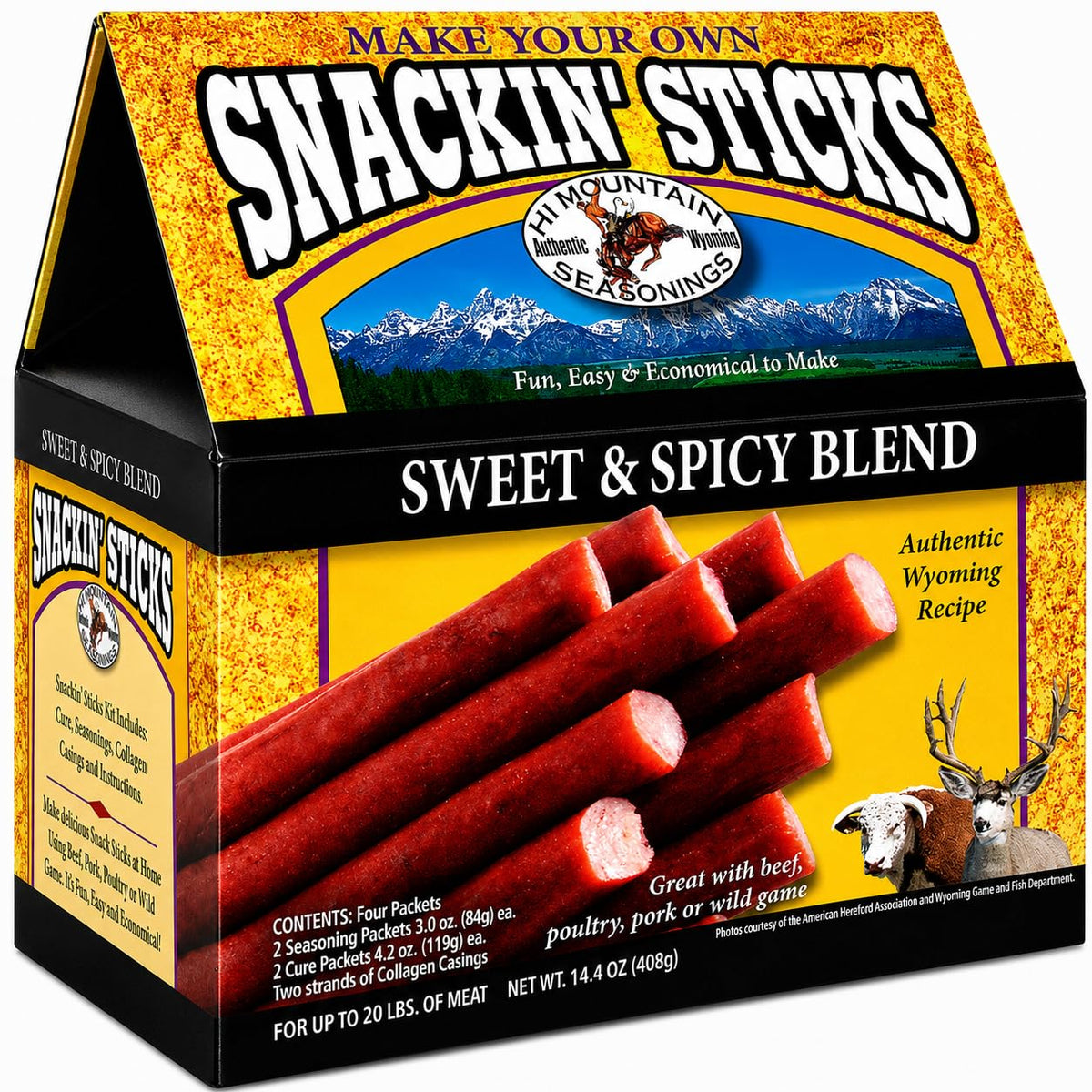 Hi Mountain Snack Stick Seasoning Kit | HUNTER'S BLEND | Makes 20 lbs