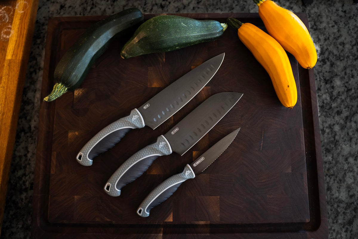 OUTDOOR EDGE ErgoMax 6-Piece Professional Game Processing Knife Set - Caping & Boning Knives, Skinning Knife, Butcher, Elite Big Game, Elk & Deer Hunting Gear, Perfect Field Dressing Knife Set