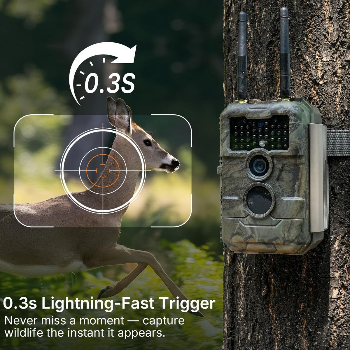 GardePro E6 WiFi Trail Camera, Stable WiFi with External Antenna