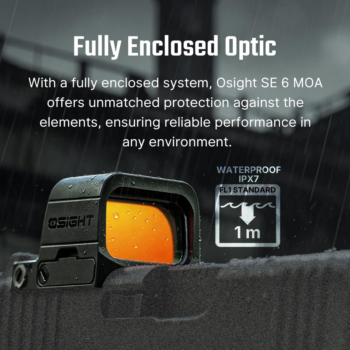 OSIGHT SE Enclosed Red/Green Dot, 2 & 32 MOA Multi-Reticle or 6 MOA Dot