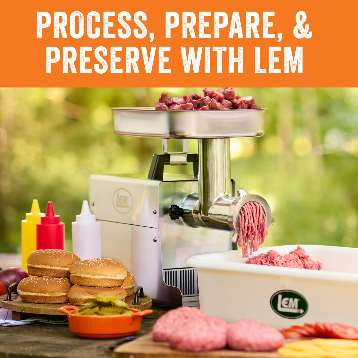LEM Products BigBite #8 Meat Grinder, Electric Meat Grinder