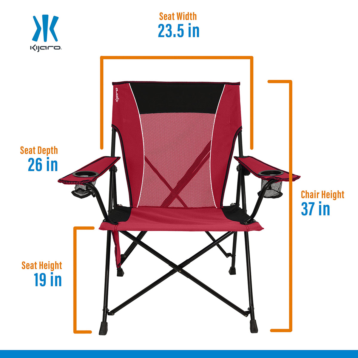 Kijaro Dual Lock Chair Color: Victoria Desert Orange