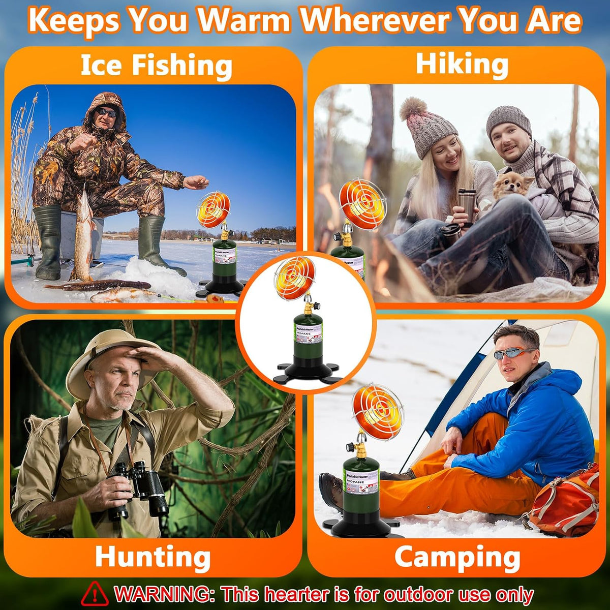Portable Propane Heater for Camping Outdoor, Space Patio Tent Heater