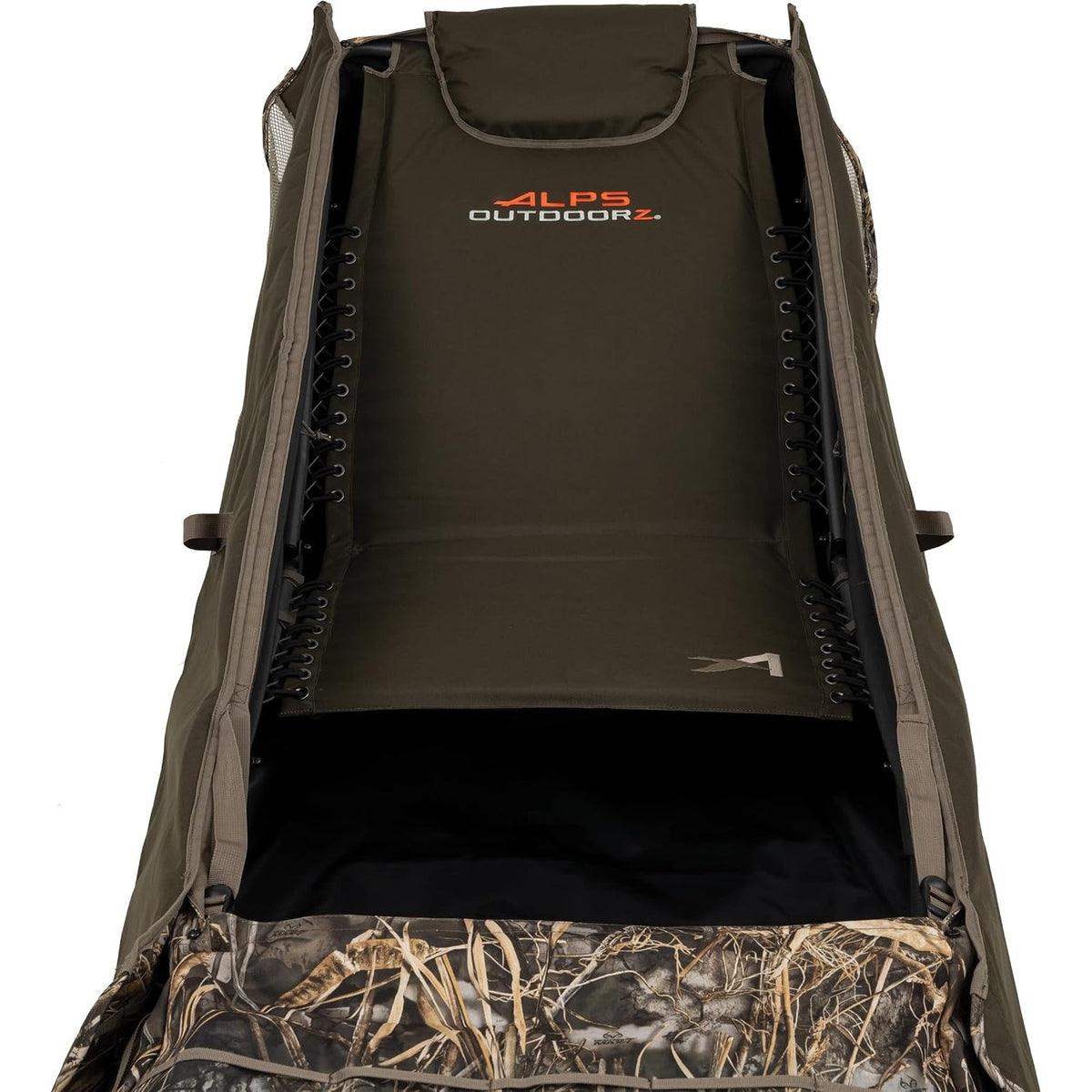ALPS OutdoorZ Legend Layout Blind - Hunting Blind, Zero-Gravity Chair Design, Waterproof Floor, Mesh Face Screen, Rear Zippered Door, and Backpack Carry Straps with Optional Snow Cover Accessory
