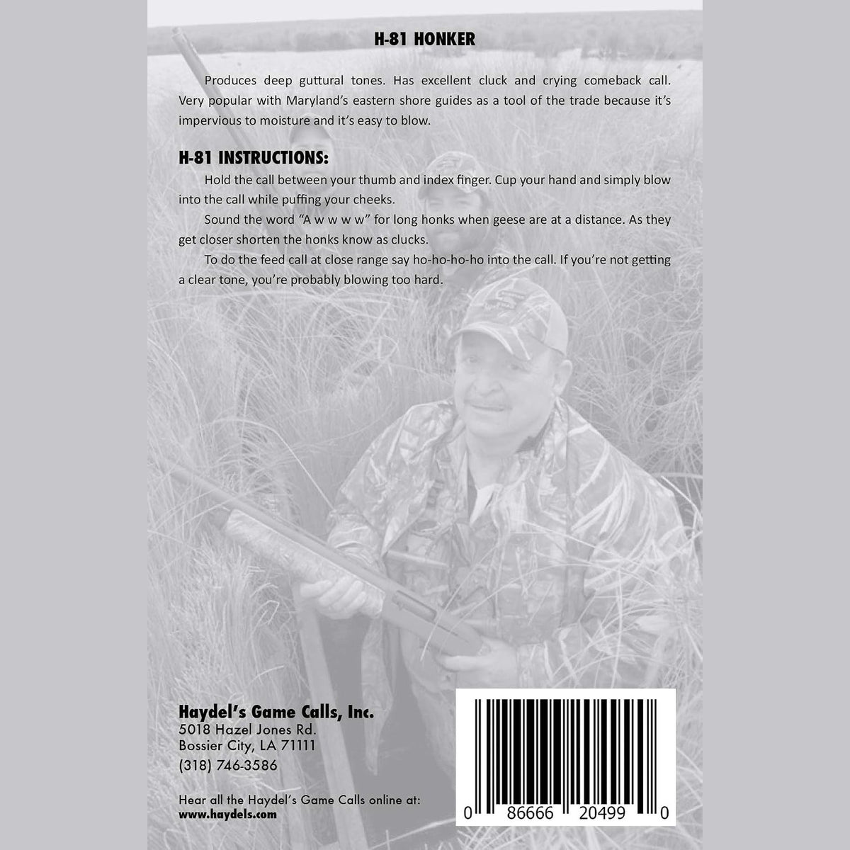 Haydel's Game Calls Inc. H-81 AMZ Canada Honker