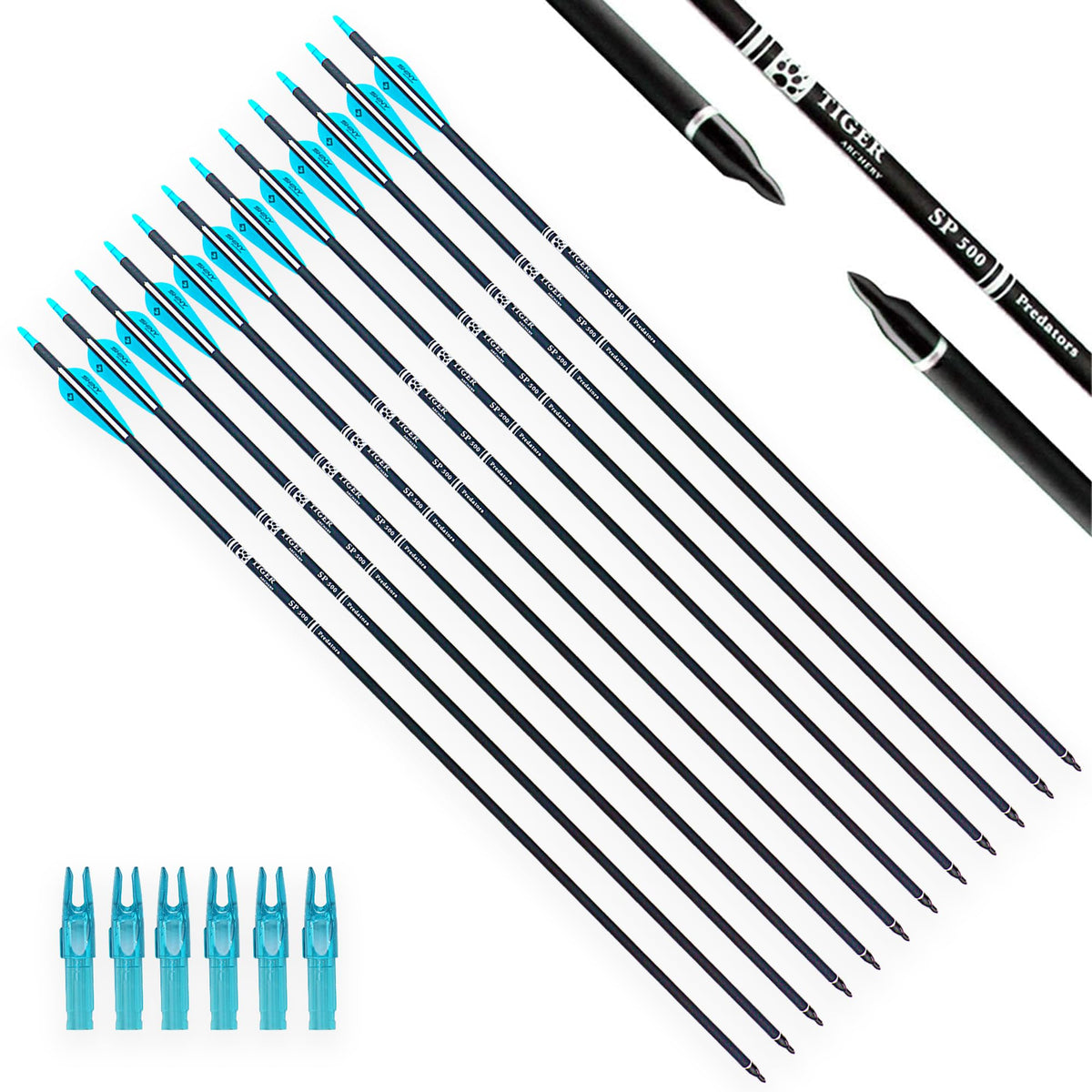 30" Carbon Arrows for Compound Recurve Bow Hunting Target