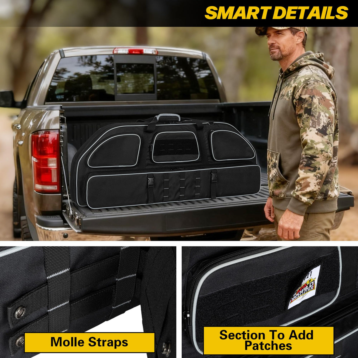Soft Bow Case, Compound Bow Bag with Arrow Pocket