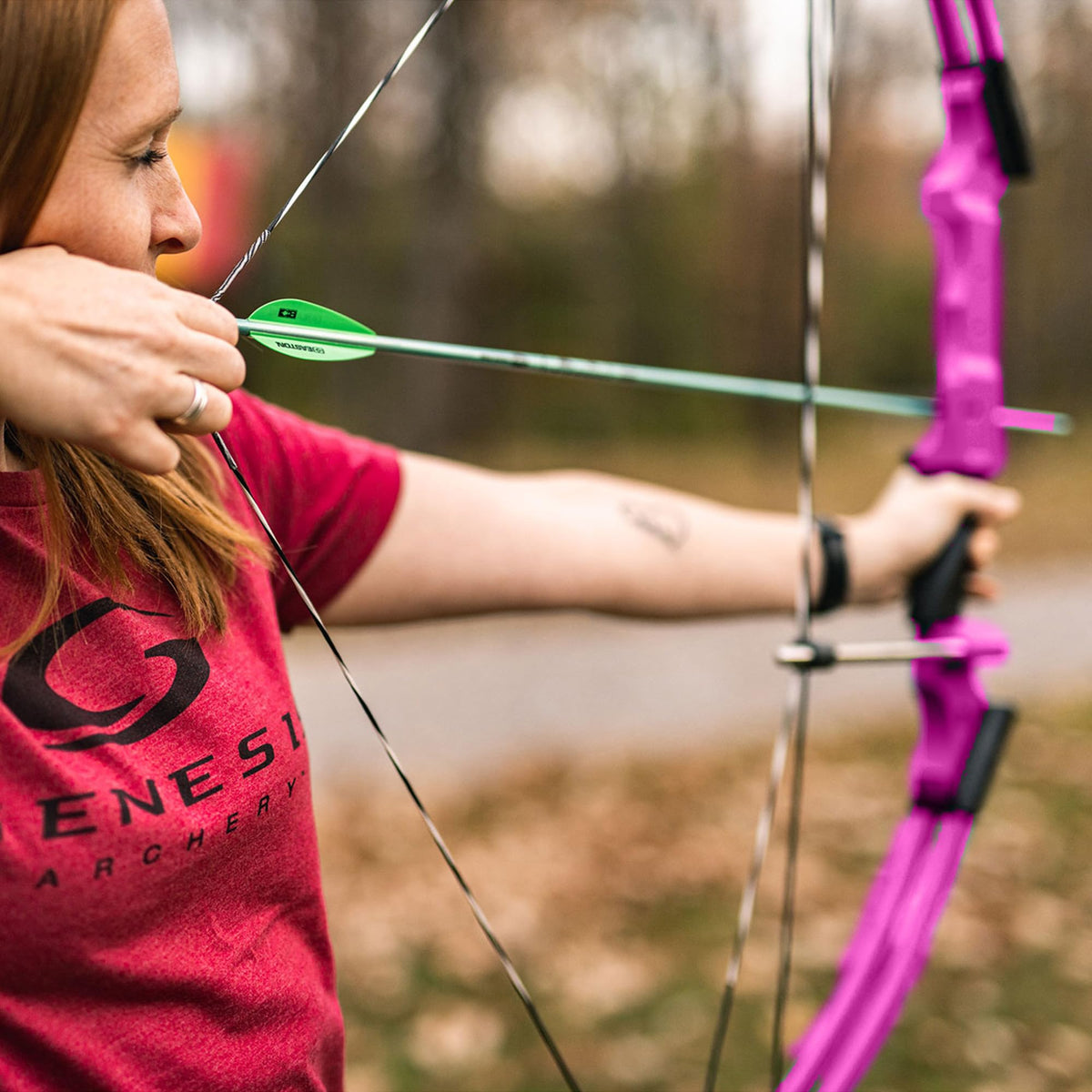 Genesis Archery Original Lightweight Compound Bow with Adjustable Aluminum Riser, 15"-30" Draw Length, 10-20 lb Draw Weight, for Kids and Adults, All Skill Levels