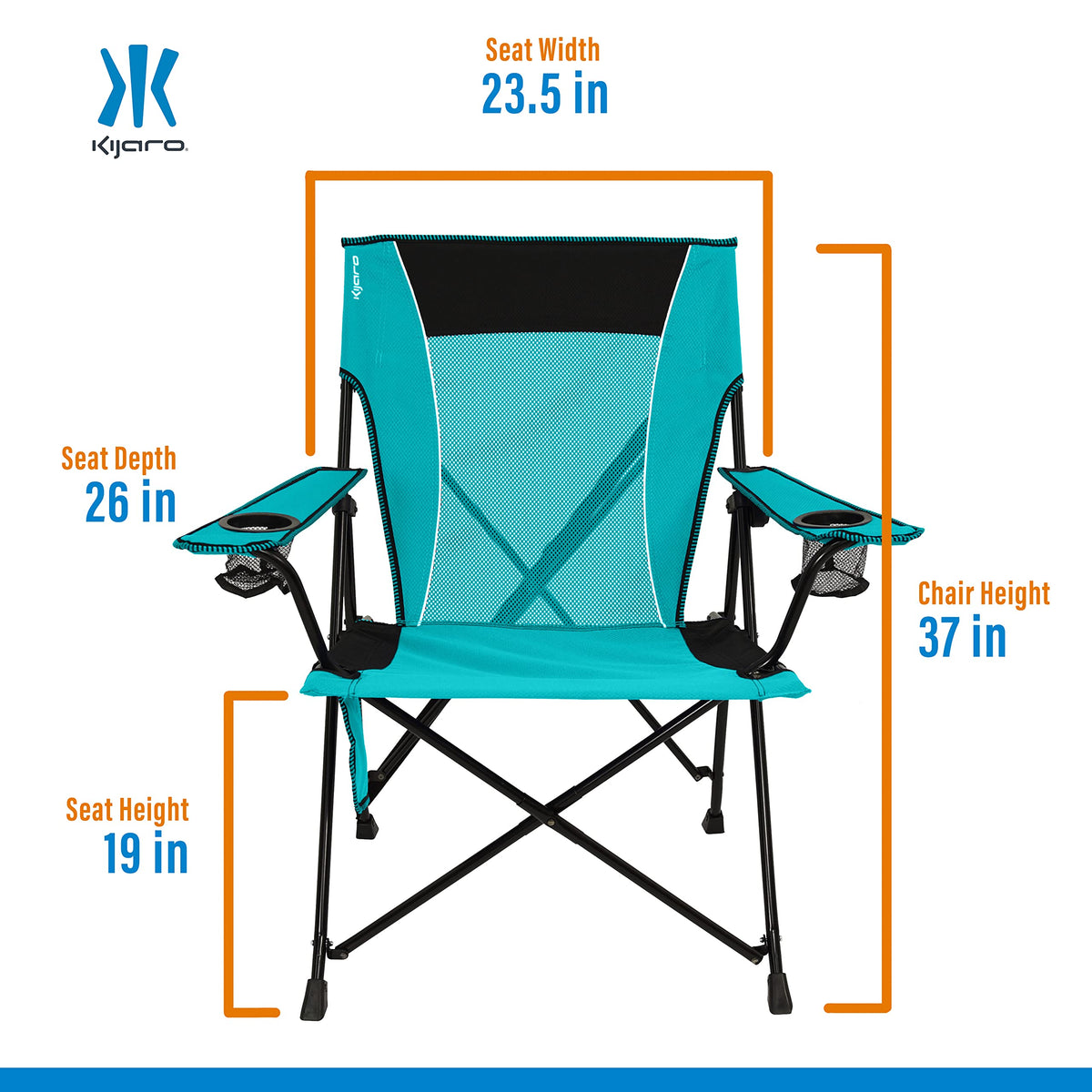 Kijaro Dual Lock Chair Color: Victoria Desert Orange