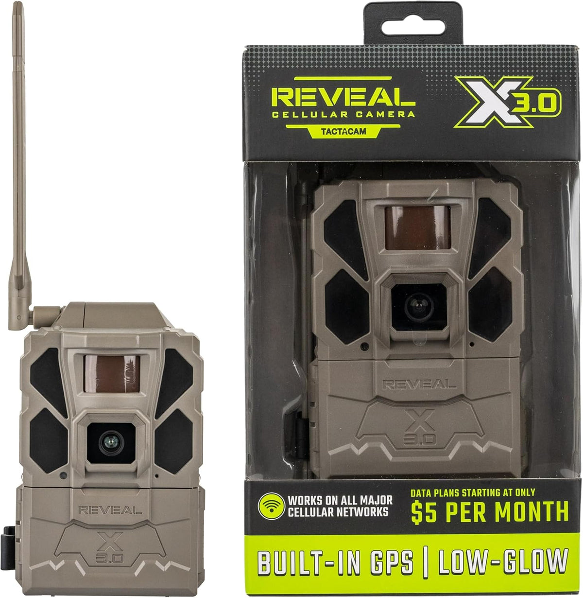 TACTACAM Reveal X 3.0 Cellular Trail Camera, Night Vision, Waterproof